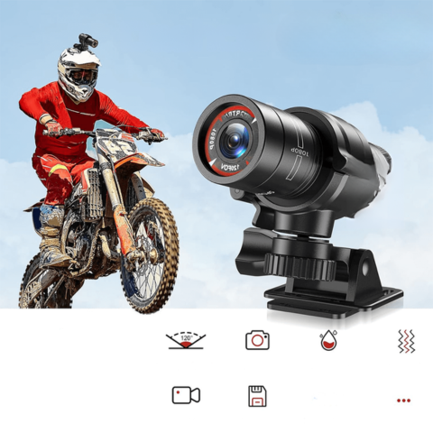 ハンドルとヘルメット用の防水カメラ - サイクリングとバイクに最適