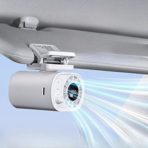 مروحة قابلة لإعادة الشحن مع شاشة LED — برودة محمولة وبطارية طويلة الأمد