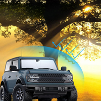 Skladací slnečník na čelné sklo — kompatibilný s 2 a 4 dverami 