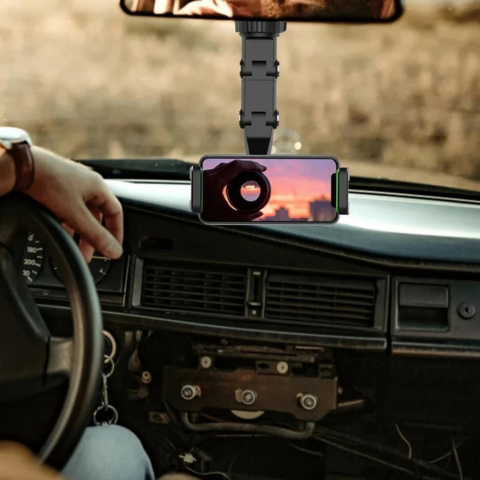 Suport Telefon Mașină – Rotire 360° și Fixare Inteligentă 