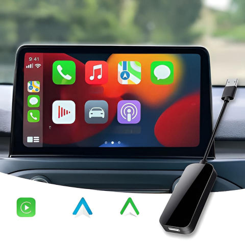 מתאם רכב אוניברסלי ללא חוטים — CarPlay ואנדרואיד אוטו קלים לשימוש 