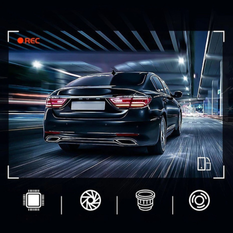Dashcam Doppio Obiettivo – Sorveglianza Totale e Connessione WiFi 