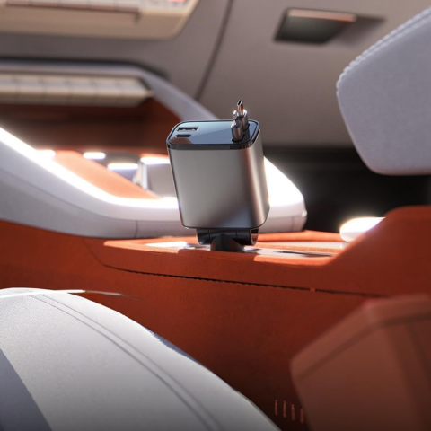 Cargador de Coche Retráctil – Formato Compacto Ultra Práctico 