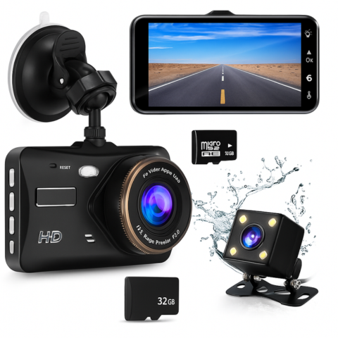 Dashcam Edessä ja Takana — Selkeät ja Tarkat Tallenteet 
