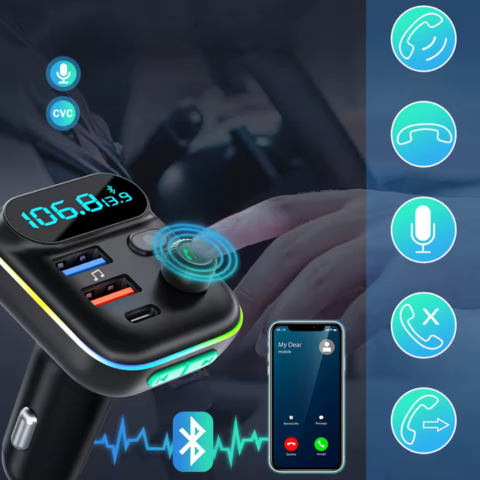 Bluetooth FM Transmitter For Car — Clear Calls & Wireless Music 