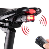 Wireless Rear Light for Bicycle – Integrated Alarm and Remote Control 