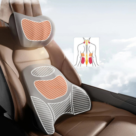 Massaging Lumbar Cushion For Car Seats - Comfort & Relaxation On The Move