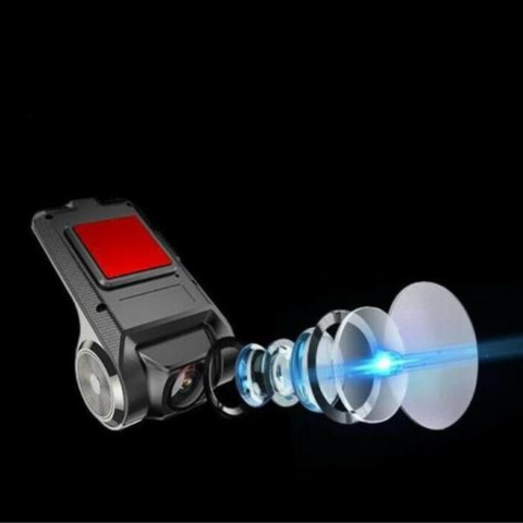 Bilövervakningskamera med dubbla linser fram och bak - HD-inspelning och kontinuerligt skydd