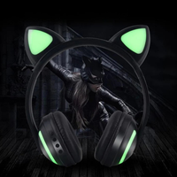 Căști luminoase Bluetooth Cat Ears - ascultare confortabilă și stil original