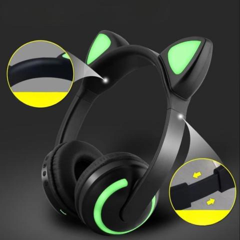 Auriculares Bluetooth Iluminados Cat Ears - Confort de escucha y estilo original