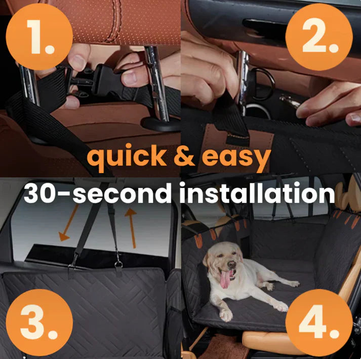 Fodera per Sedile Auto per Cani – Impermeabile e Antiscivolo con Cintura di Sicurezza 