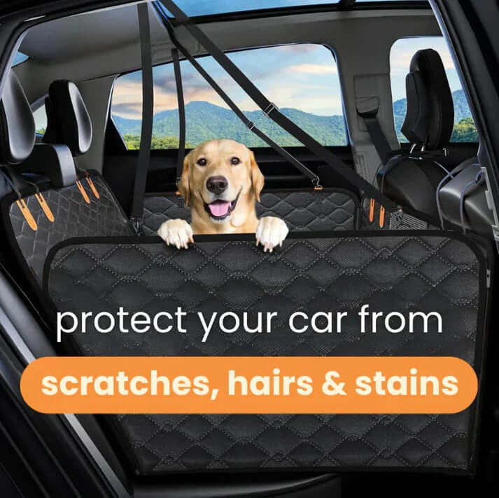 Fodera per Sedile Auto per Cani – Impermeabile e Antiscivolo con Cintura di Sicurezza 