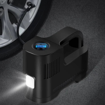 Compresor de Aer Portabil Numeric 12V Cu Lampă LED — Siguranță și Utilizare Noaptea 
